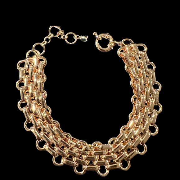 House Of Harlow Bracelet woven 4 row chain link Gold toned bracelet - Picture 3 of 3